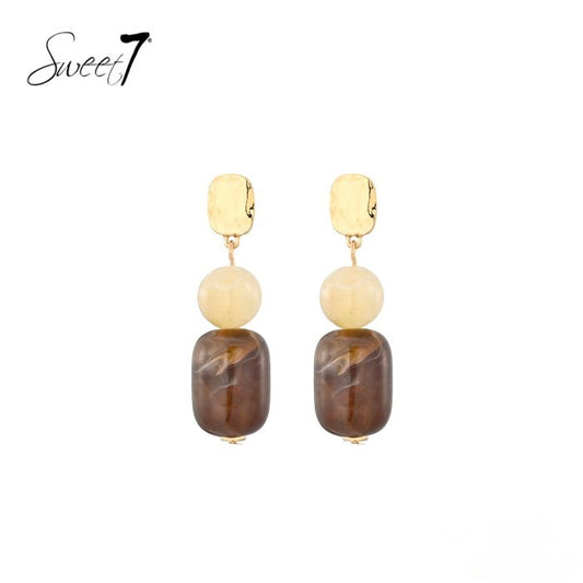 Sweet7 oorbellen - bruin