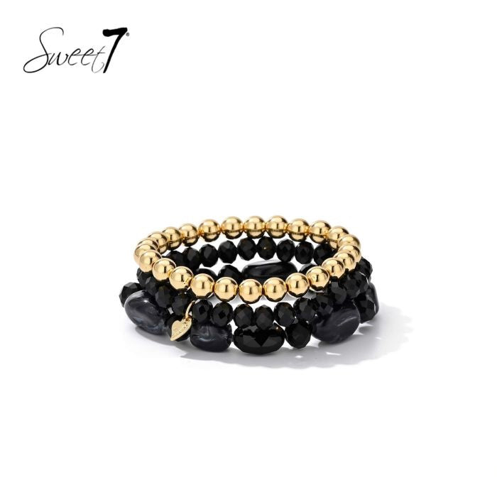 Sweet7 armbanden set - zwart