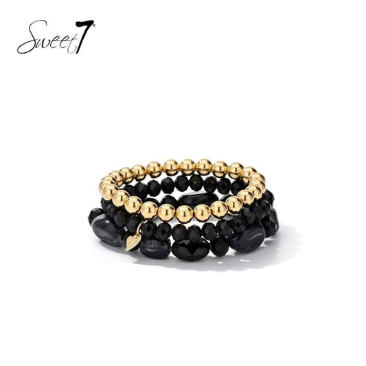 Sweet7 armbanden set - zwart