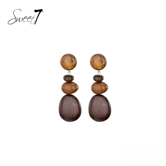 Sweet7 oorbellen - bruin