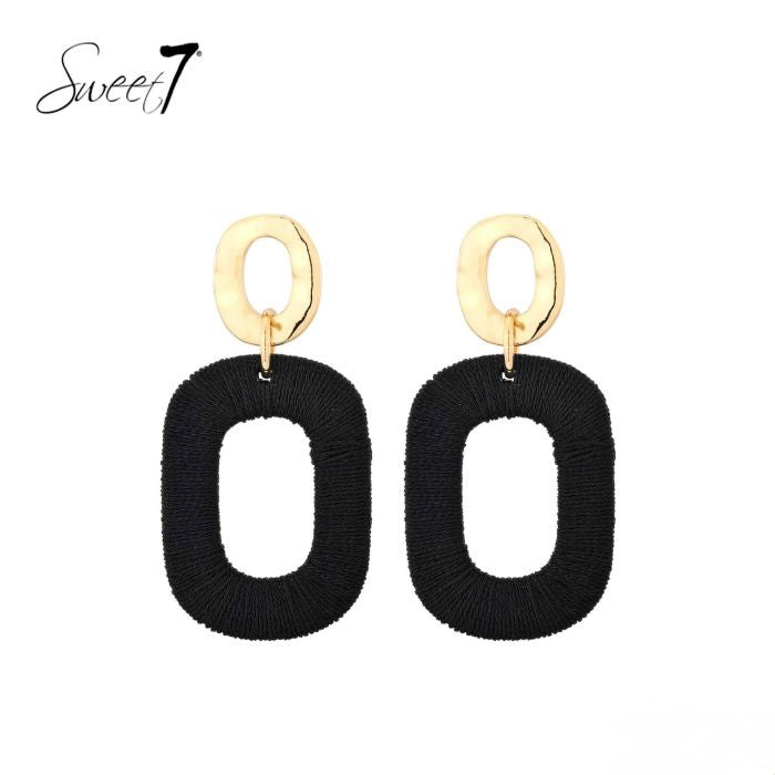 Sweet7 oorbellen - zwart