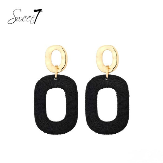 Sweet7 oorbellen - zwart