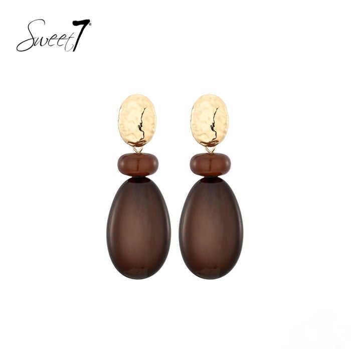 Sweet7 oorbellen - bruin