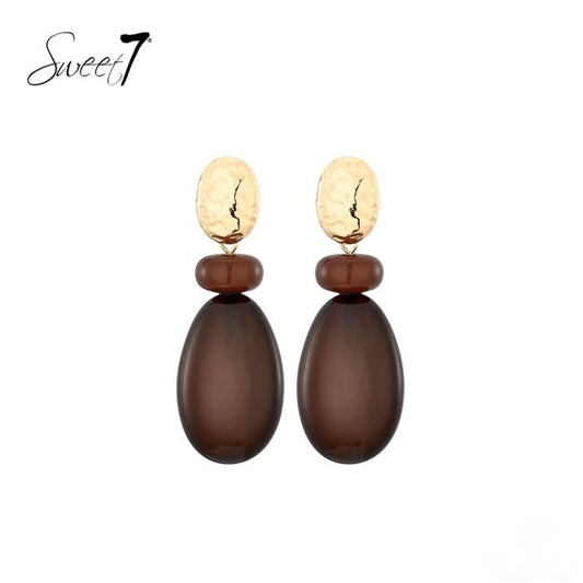 Sweet7 oorbellen - bruin