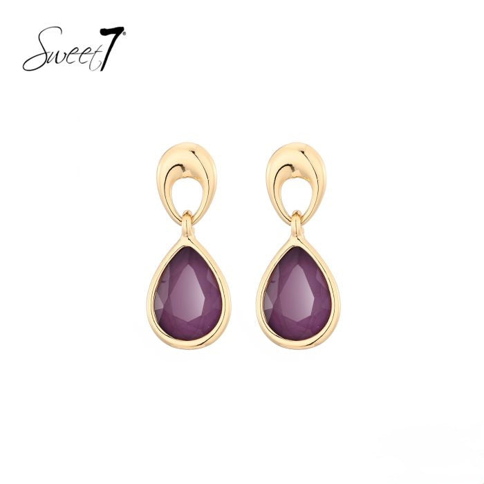 Sweet7 oorbellen - Paars