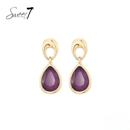 Sweet7 oorbellen - Paars