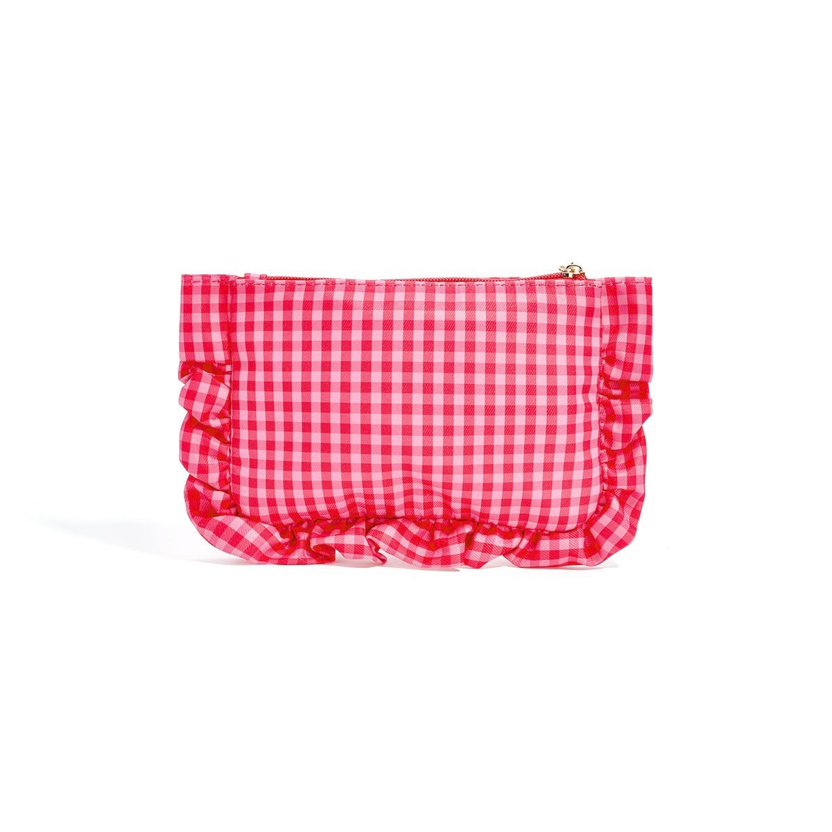 Make-Up tasje ruitjes - rood/roze