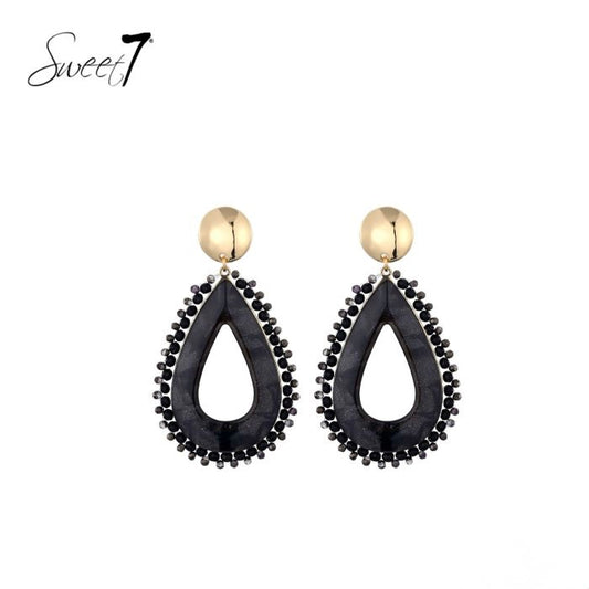 Sweet7 oorbellen - zwart
