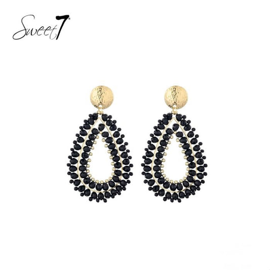 Sweet7 oorbellen - zwart