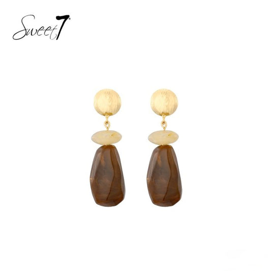 Sweet7 oorbellen - bruin