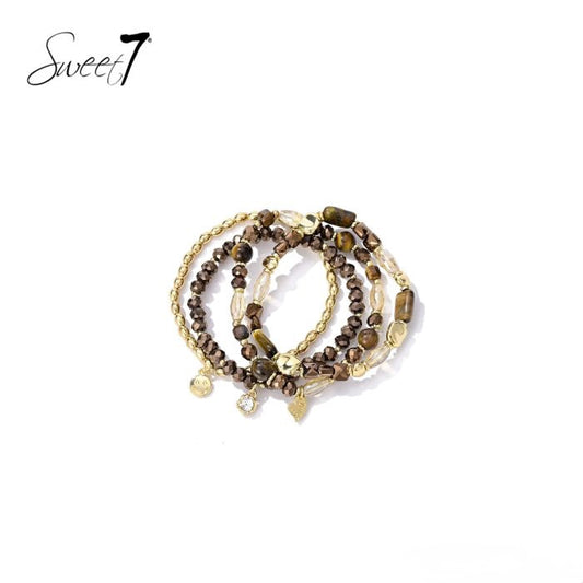 Sweet7 armbanden set - bruin
