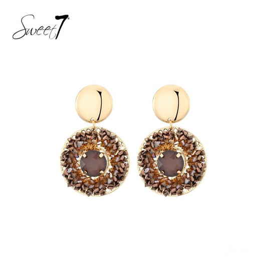 Sweet7 oorbellen - bruin