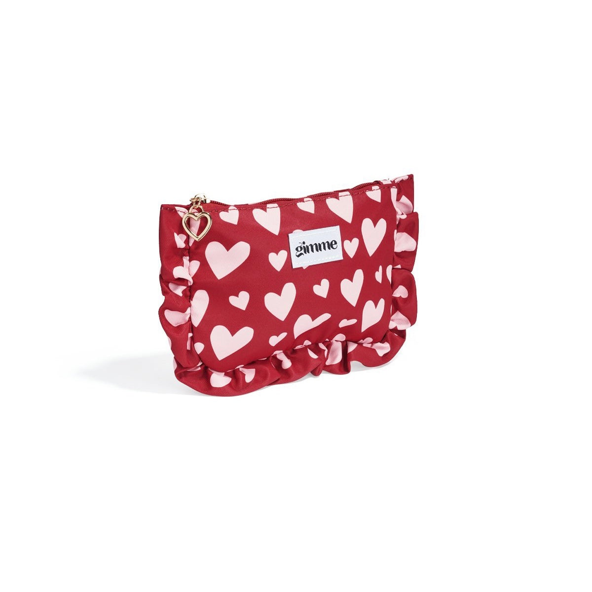 Make-Up tasje met hartjes - rood