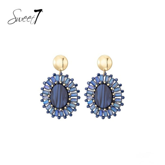 Sweet7 oorbellen - blauw