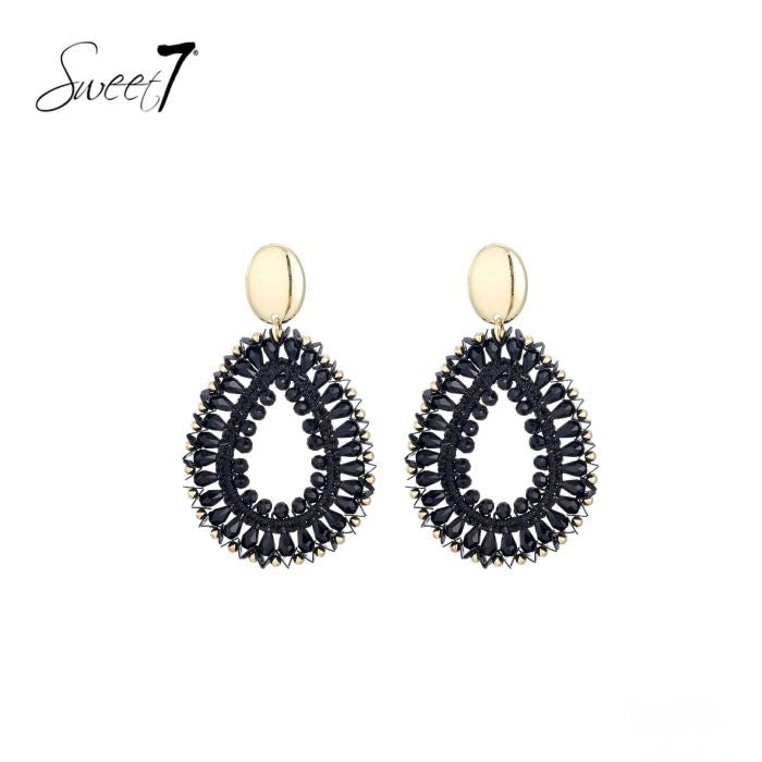 Sweet7 oorbellen - zwart