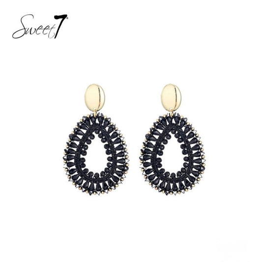 Sweet7 oorbellen - zwart