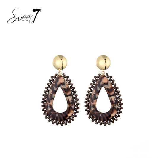 Sweet7 oorbellen - bruin