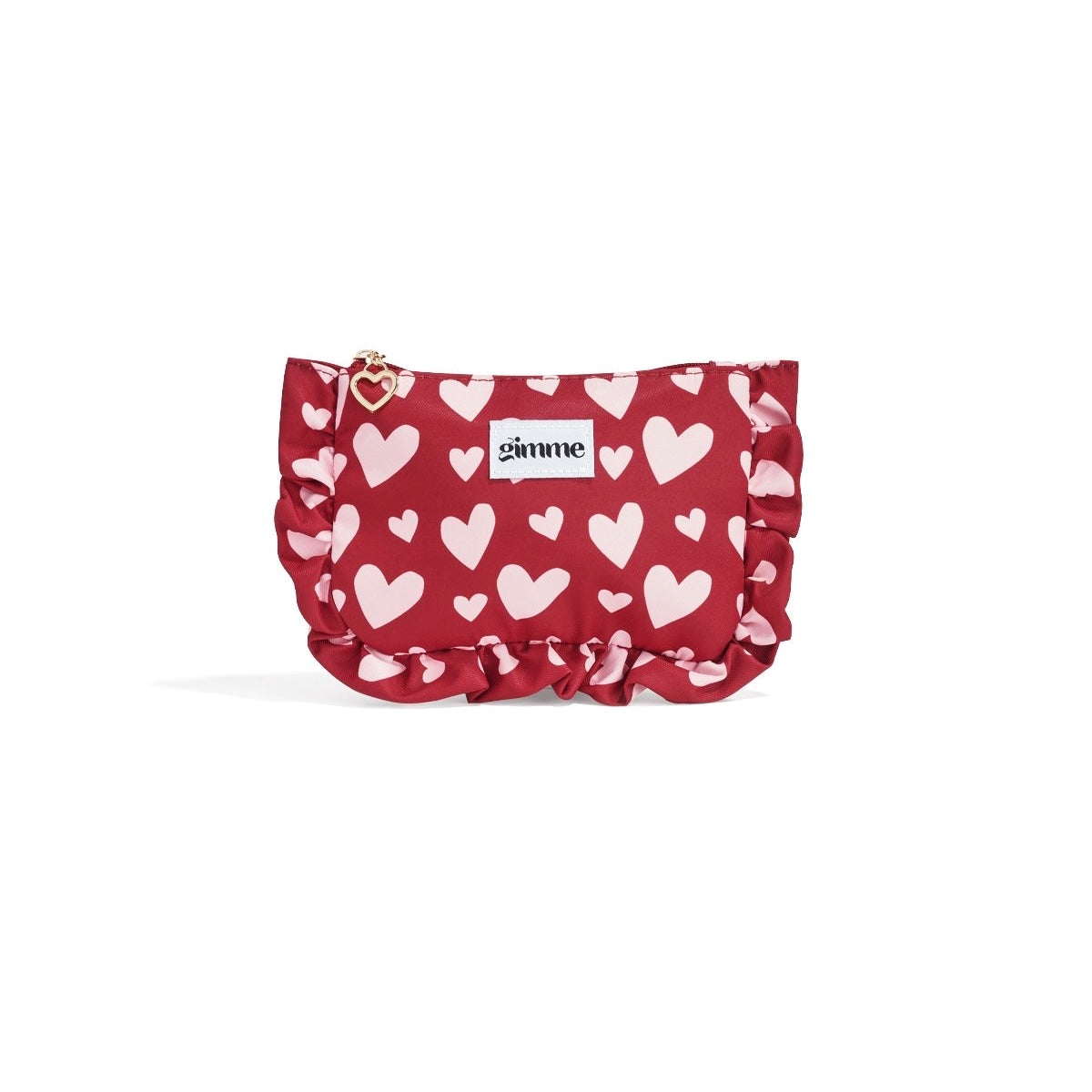 Make-Up tasje met hartjes - rood