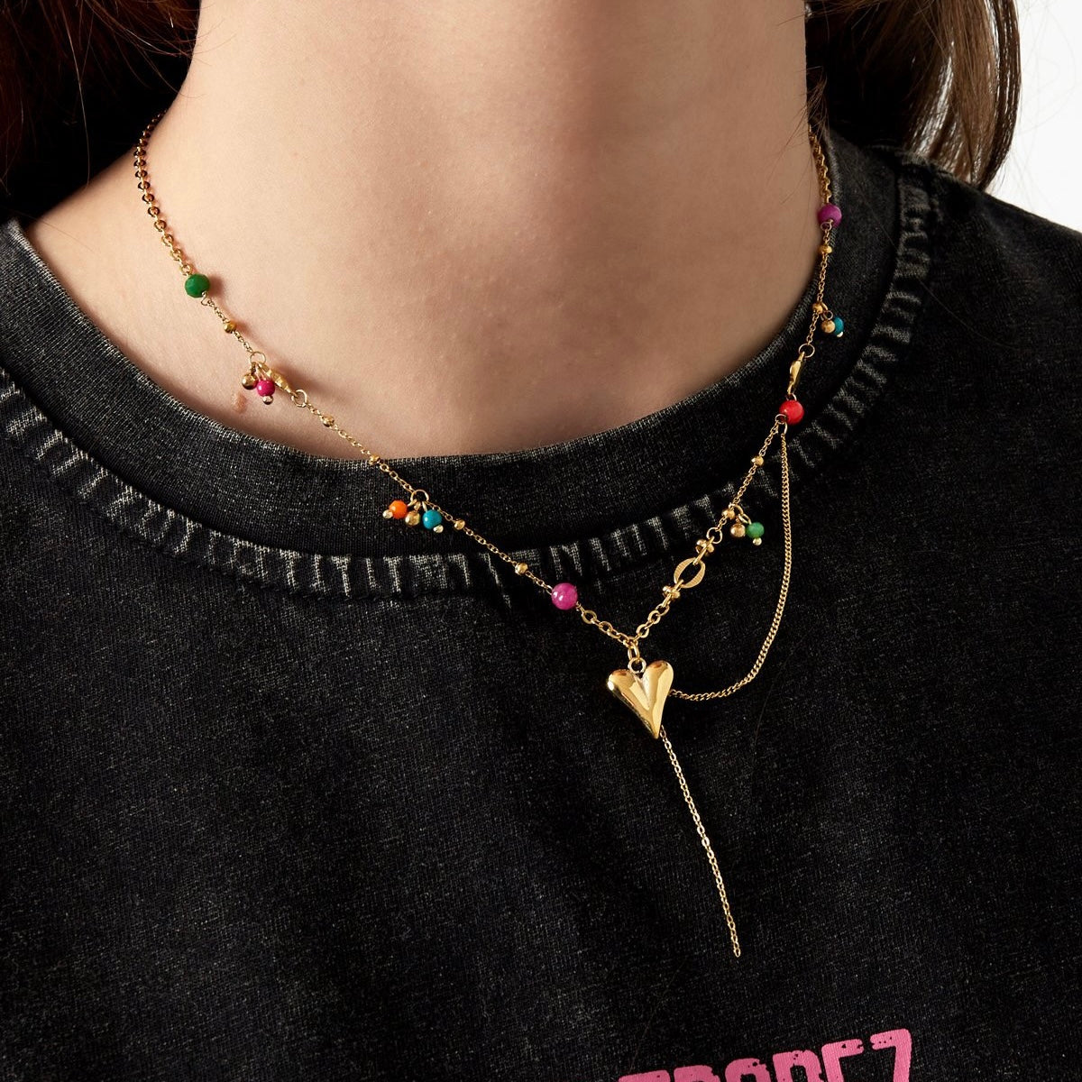 Love party ketting - goud
