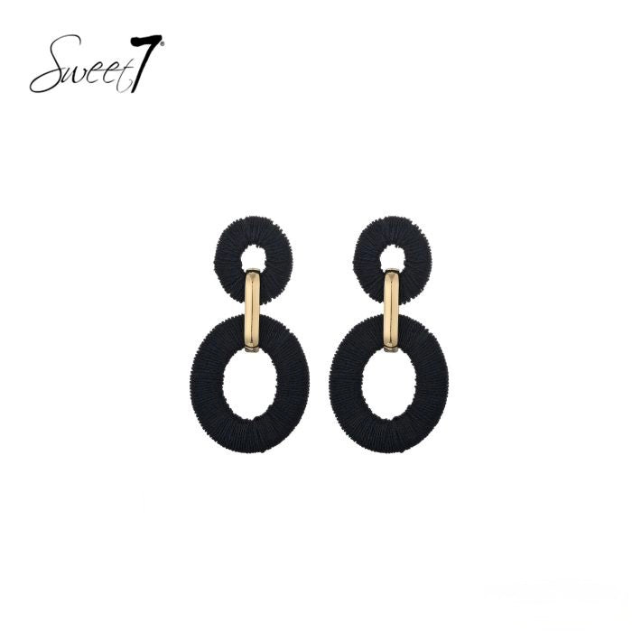 Sweet7 oorbellen - zwart