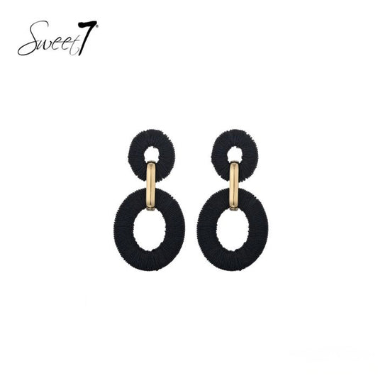 Sweet7 oorbellen - zwart