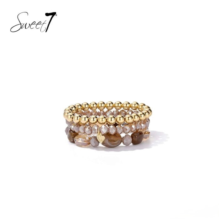 Sweet7 armbanden set - Camel