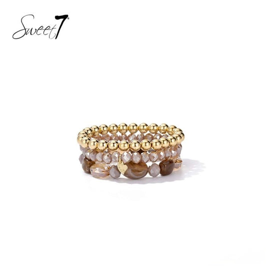 Sweet7 armbanden set - Camel