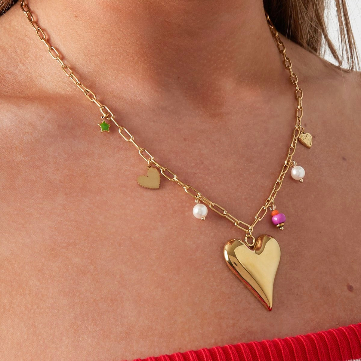 Love moment ketting - goud