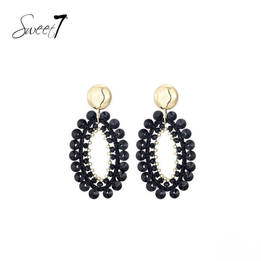 Sweet7 oorbellen - zwart