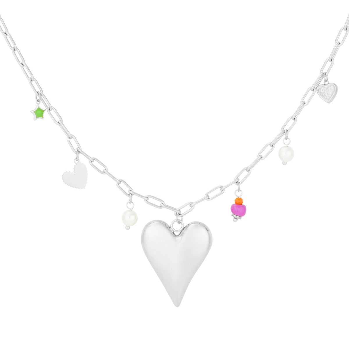 Love moment ketting - zilver