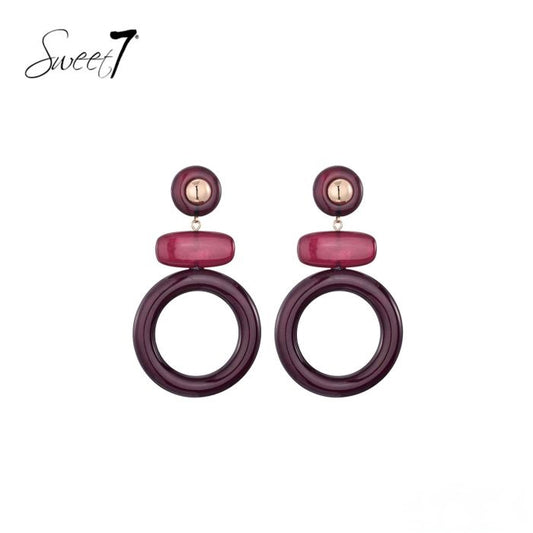 Sweet7 oorbellen - paars
