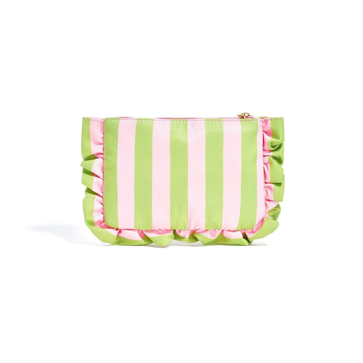 Make-Up tasje met strepen groen/roze