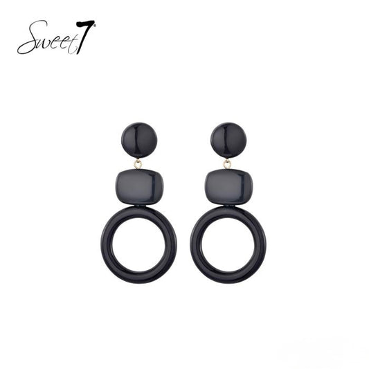 Sweet7 oorbellen - zwart