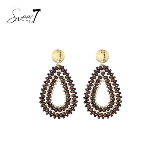 Sweet7 oorbellen - bruin
