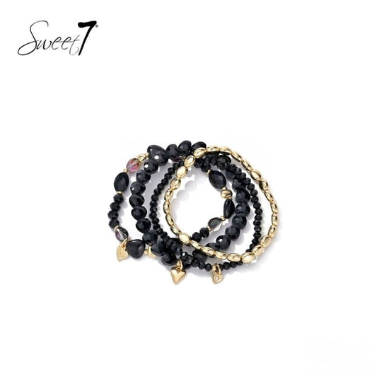 Sweet7 armbanden set - zwart
