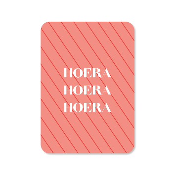 Wenskaart hoera hoera hoera