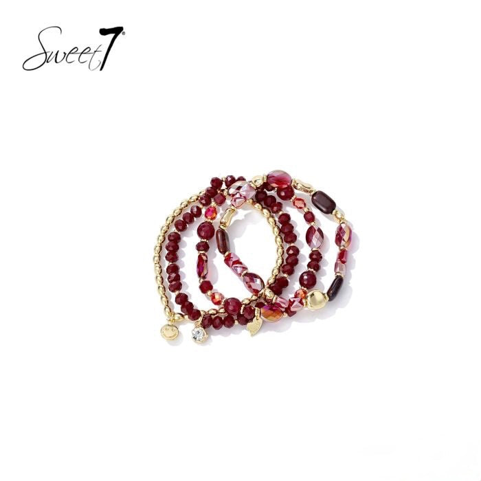 Sweet7 armbanden set - rood