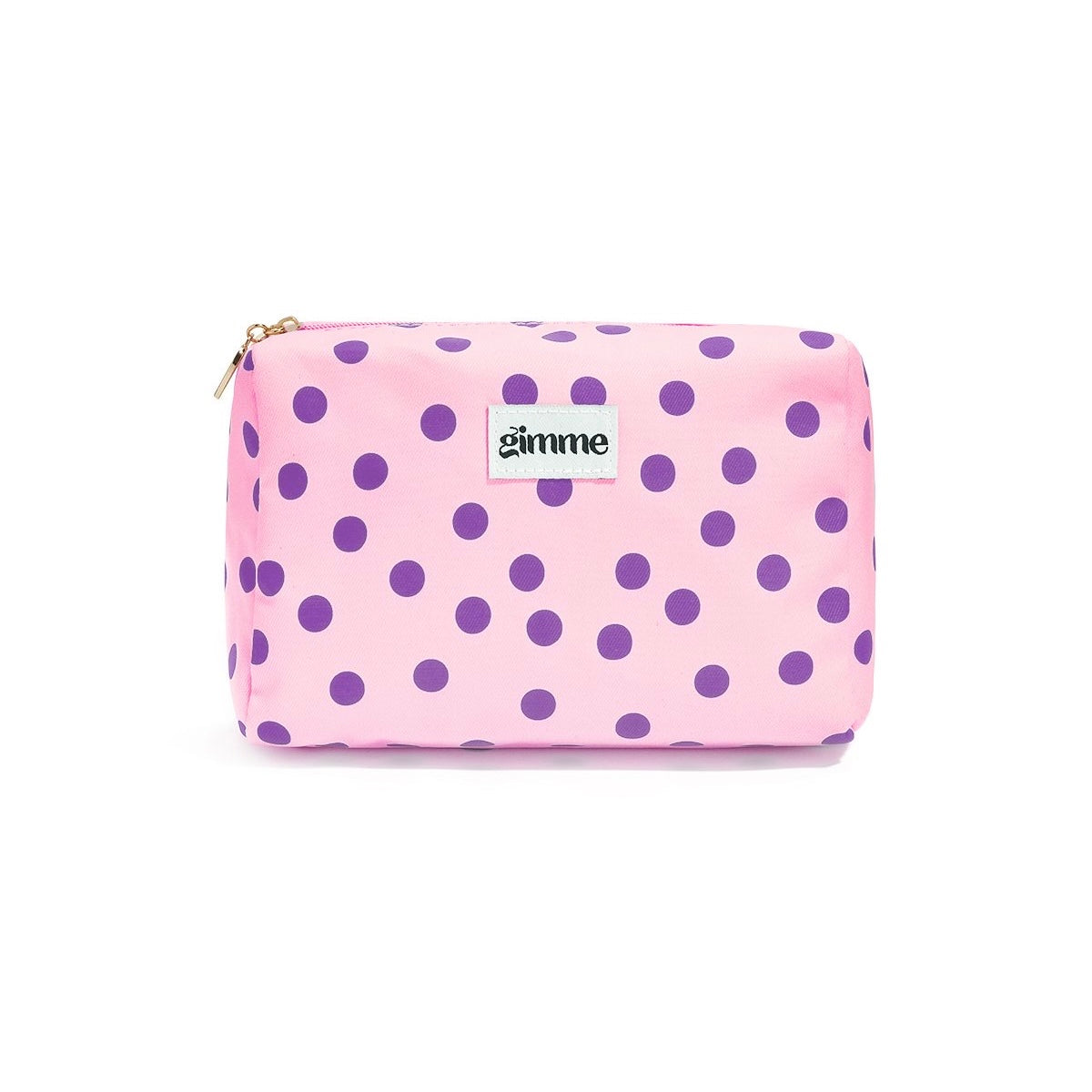 Make-Up tasje met stippen - roze