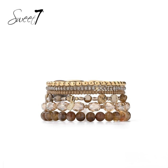 Sweet7 armbanden set - bruin