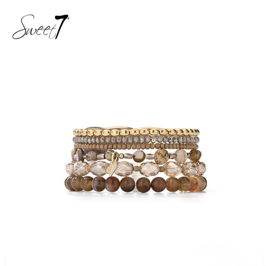 Sweet7 armbanden set - bruin