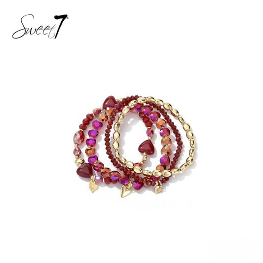 Sweet7 armbanden set - rood