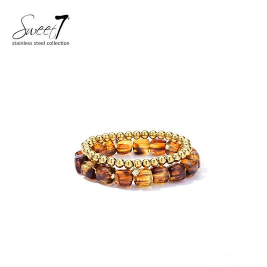 Sweet7 armbanden set - bruin