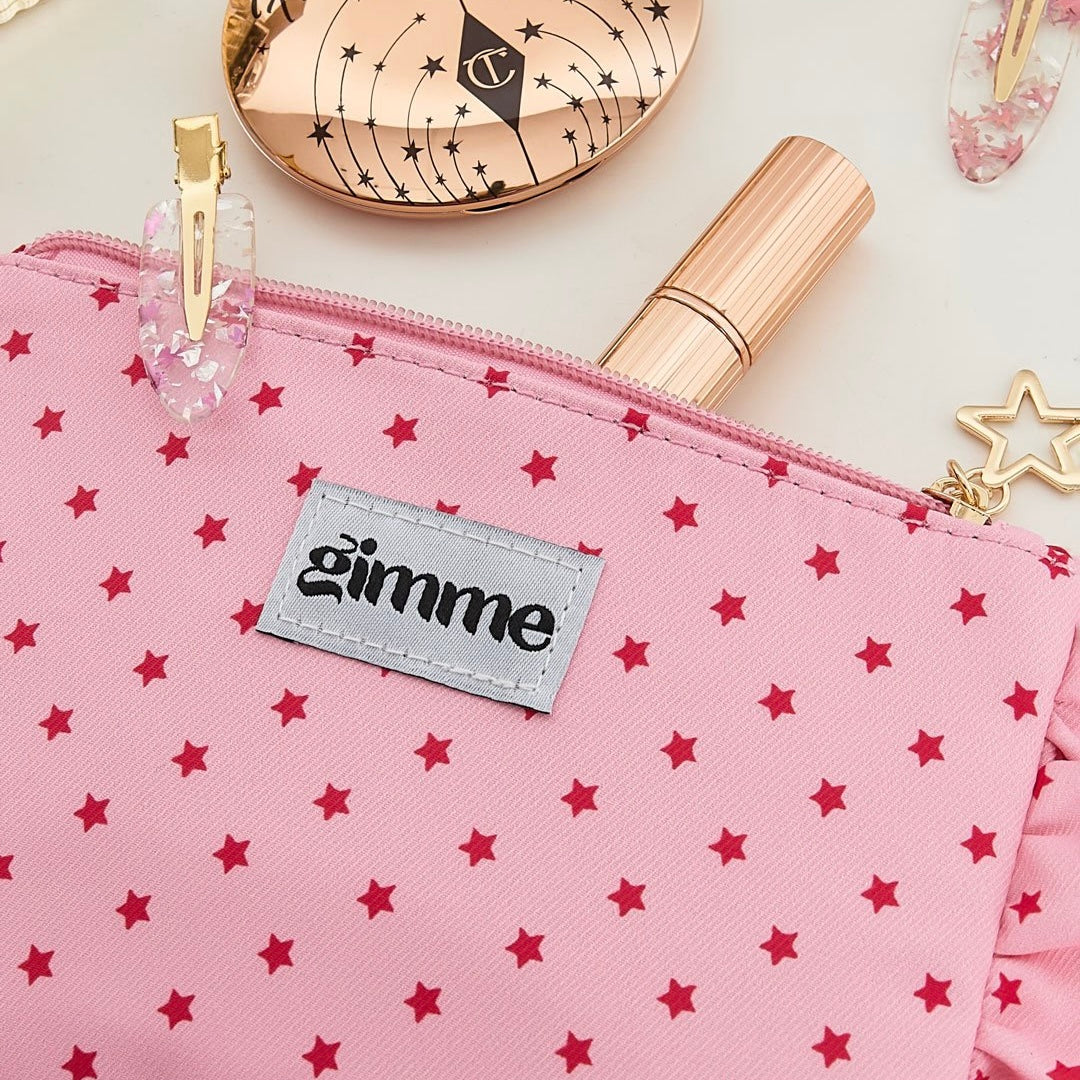 Make-Up tasje met sterretjes - roze