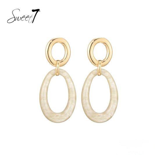 Sweet7 oorbellen - beige