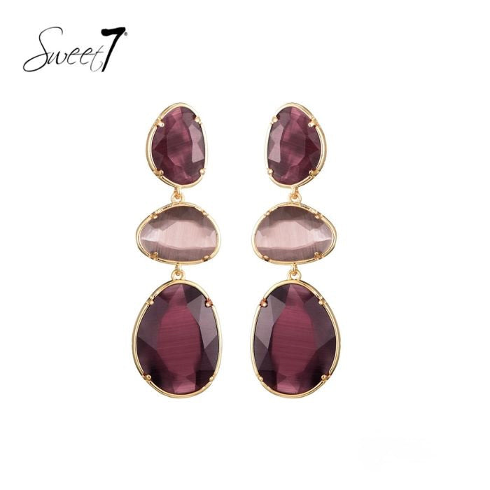 Sweet7 oorbellen - Paars
