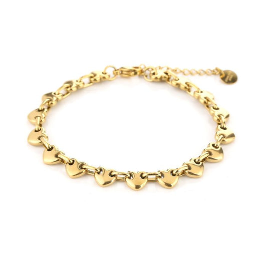Hartjes armband - goud