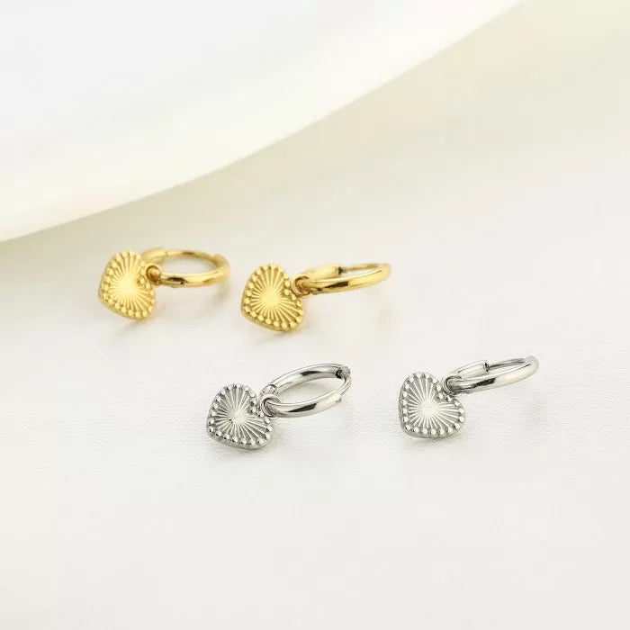 Hartjes oorbellen - goud