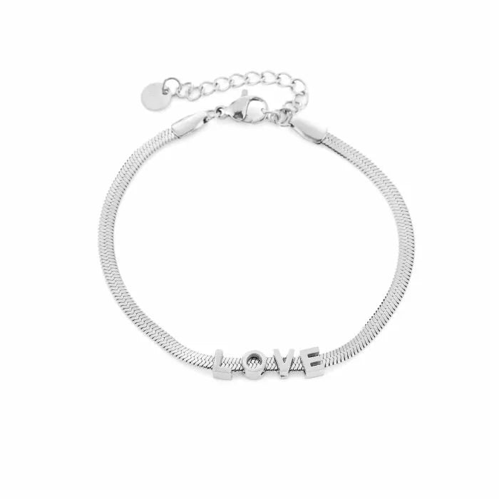 LOVE armband - zilver