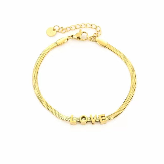 LOVE armband - goud