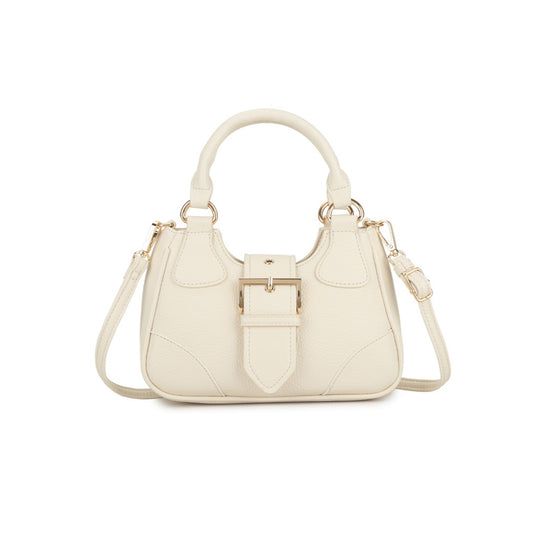 Handtas met gesp - beige